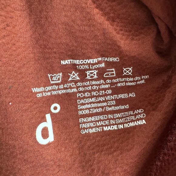 Dagsmejan Terracotta Recovery Sleepwear Top Swedish Design Nattrecover Small - Picture 4 of 4